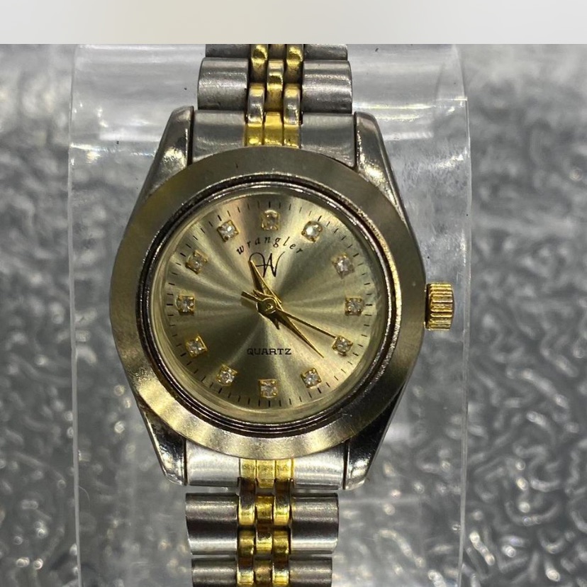 Wrangler  Gold  Silver Watch  Diamond Accents